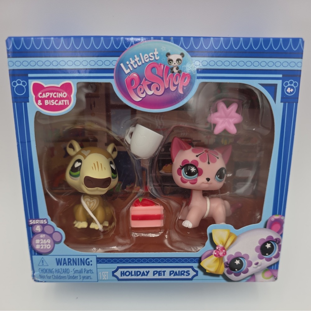 Littlest Pet Shop Gen 7 Series 4 Holiday Pet Pairs "Capycino And Biscatti